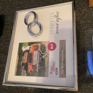 Silver and white frames